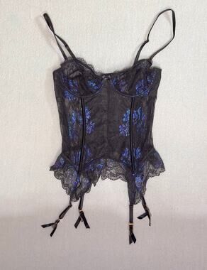 Savage X Fenty Iridescent Lace Corset Bustier M